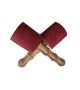 Dicker Klangschalen-Schlegel aus Holz mit weinrotem Leder kaufen München, Klangschalen-Schlägel kaufen Erding, Klangschalenschlegel kaufen BRD, Klangschalenklöppel kaufen Bayern, buy stick for singing bowl, dicker Stick mit weinrotem Leder zum Anreiben de