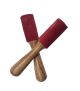 Kleiner Klangschalen-Schlegel aus Holz mit rotem Leder kaufen München, Klangschalen-Klöppel kaufen BRD, Schlegel, Klöppel, Klangschalenschlägel kaufen Bayern, buy stick for singing bowl, Stock mit Leder zum Anreiben der Klangschale, Klangschalen-Schlegel 