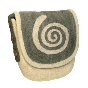Rahmentrommel-Tasche aus Filz, natur-grau, 38 cm kaufen München, buy drum case - handmade from felt for 14,1