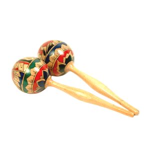 Holz-Rassel rund mit Tinte bemalt kaufen München, Maracas kaufen München, Holz-Rassel, Rassel, Holzrassel kaufen Bayern, shaker, wood, round ink-painted, Holzrassel, Holz-Maracas, Maraca kaufen BRD, runde Holzrassel mit Tinte bunt bemalt - Paar