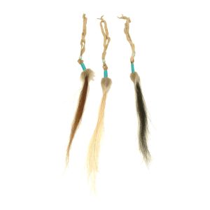 Braunes Pferdehaar im türkisem Garnköcher am Lederband kaufen München, Haarschmuck vom Pferd kaufen Bayern, Schmuckhaar kaufen Erding,  braunes Pferdehaar - Pferdehaarschmuck im türkisen Garnköcher - 3 Modelle