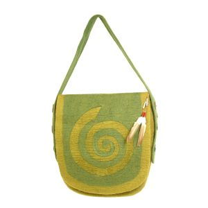 Rahmentrommel-Tasche Filz oliv-moosgrün, 42 cm kaufen München, buy hand made felt bag for 15,7