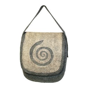 Rahmentrommel-Tasche aus Filz, rauchgrau - hellgrau, 46 cm kaufen München, Filztasche kaufen Bayern, buy handmade felt bag for  17