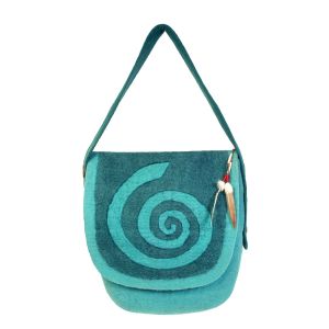 Rahmentrommel-Tasche aus Filz türkis-petrol, 38 cm kaufen München, Filz-Rahmentrommeltasche kaufen Bayern, buy felt bag for 14,1