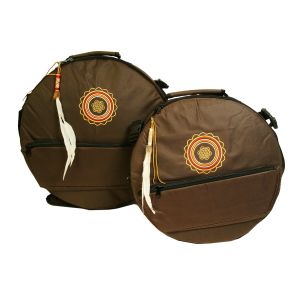 Rahmentrommel-Tasche Deluxe braun, goldenes Mandala - 41 cm kaufen München, buy drum case for 15,5