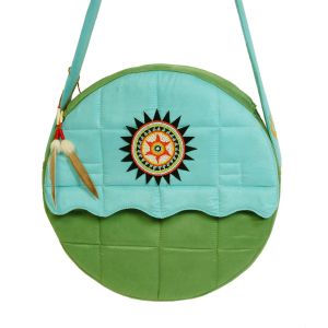 Rahmentrommel-Tasche NC Green Island- rote Sonne, 43 cm kaufen München, Rundtrommel-Tasche kaufen Erding,  Schamanentrommel-Tasche kaufen Bayern, sac de tambour de cadre, borsa di tambour, drum case for 16