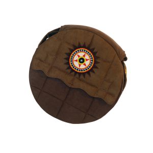 Rahmentrommel-Tasche NC Erde, gelbe Sonne - 47 cm kaufen München, Schamanentrommeltasche kaufen Erding, Schamanentrommel-Tasche kaufen Bayern, sac de tambour de cadre, buy drum case for 17,5