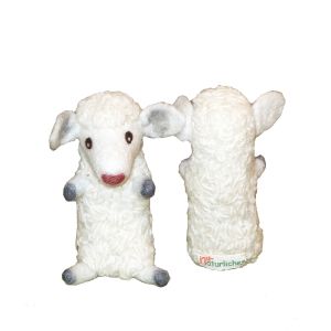 Filz-Fingerpuppe weißes Schaf kaufen München, weißes Schaf aus Filz, sheep made of felt, natürliches Kinder-Spielzeug aus Filz, Filz-Finger-Puppe Schaf, Filz-Tier, Filz-arbeit, Filzfingerpuppe weißes Schaf