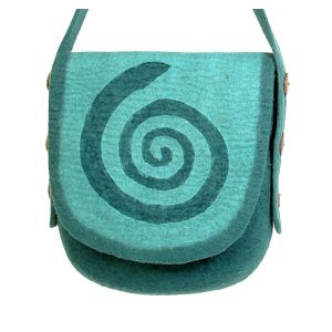 Rahmentrommel-Tasche aus Filz petrol-türkis, 49 cm kaufen München, Filz-Rahmentrommeltasche kaufen Bayern, buy felt bag for 18,5