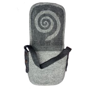 RaRahmentrommeltasche Filz hellgrau-rauchgrau, 42 cm kaufen München, buy handmade bag from felt for 15,7