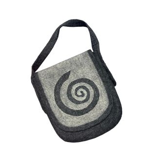 Rahmentrommel-Tasche aus Filz rauchgrau-hellgrau, 37 cm kaufen München, Filz-Rahmentrommeltasche kaufen BRD, buy felt bag for 13,7