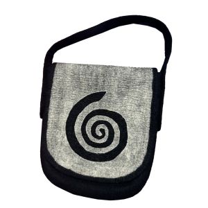 Rahmentrommel-Tasche aus Filz, schwarz-hellgrau, 49 cm kaufen München, buy drum case - handmade from felt for 18,5