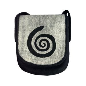 Rahmentrommel-Tasche aus Filz, schwarz-hellgrau, 49 cm kaufen München, buy drum case - handmade from felt for 18,5