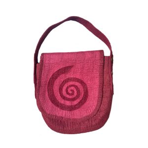 Rahmentrommeltasche Filz, weinrot-rosé, 38cm kaufen München, buy handmade bag from felt for 14,1