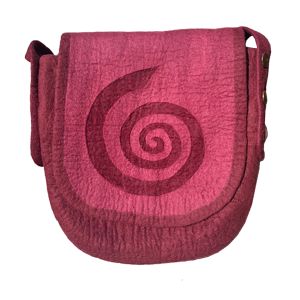 Rahmentrommeltasche Filz, weinrot-rosé, 38cm kaufen München, buy handmade bag from felt for 14,1