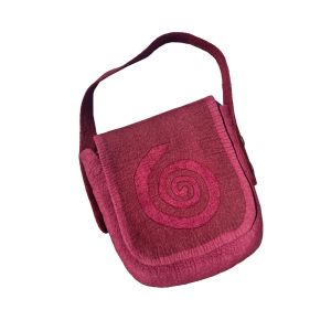 Rahmentrommeltasche Filz, rosé-weinrot, 49 cm kaufen München, buy handmade bag from felt for 18,5