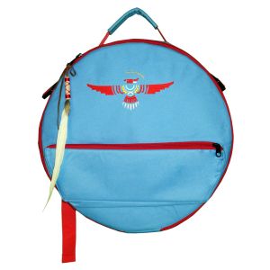 Rahmentrommel-Tasche Deluxe türkis - roter Adler, 44 cm kaufen München, Schamanentrommel-Tasche kaufen BRD, buy drum case for 16,5