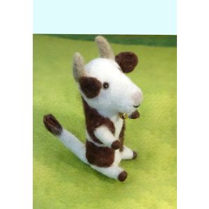 Filz-Finger-Puppe Kuh kaufen München, Filzkuh kaufen Bayern, Kuh aus Filz, Fingerpuppen aus Filz, cow made of felt, Filz-Tier, Filz-arbeit, natürliches Kinder-Spielzeug aus Filz, Filzfingerpuppe Kuh
