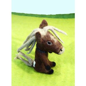 Filz-Fingerpuppe braunes Pferd kaufen München, Filzfingerpuppe braunes Pferd kaufen Bayern, glove puppet brown horse made of felt, natürliches Kinder-Spielzeug aus Filz, Filz-Finger-Puppe braunes Pferd, Filz-Tier, Filzfingerpuppe braunes Pferd