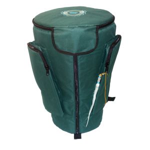 Profi Djembe-Rucksack Deluxe Mandala FZ-G dunkelgrün, 63 cm kaufen München, Trommel-Rucksack kaufen Bayern, Trommelrucksack kaufen Bayern, Djembe-Tasche kaufen BRD, buy drum case for djembe height 24,5