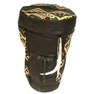 Trommel-Rucksack Tribalart grün-schwarz,  60 cm kaufen München, Djembe-Rucksack kaufen Bayern, Trommel-Tasche kaufen Erding,  Djembe-Tasche, Djembe-Sack, Trommel-Hülle, bolsa de tambor, Borsa tamburo,  buy  drum case for 23,5
