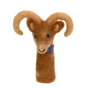 Filz-Fingerpuppe Widder kaufen München, Steinbock aus Filz kaufen Bayern, Handgemachte FingerpuppeWidder kaufen BRD, glove puppet: ram - handmade of felt, natürliches Kinder-Spielzeug aus Filz, Filz-Finger-Puppe Widder, Filzfingerpuppe Widder