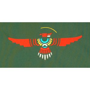 Rahmentrommel-Rucksack Deluxe dunkelgrün, roter Adler - 54 cm kaufen München, Rahmentrommelrucksack, buy 21