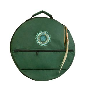 Rahmentrommel-Rucksack Deluxe dunkelgrün Mandala, 44 cm kaufen München, Rahmentrommel-Tasche kaufen BRD, buy  backpack for 16,5