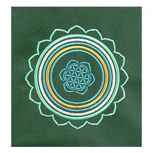 Rahmentrommel-Tasche Deluxe dunkelgrün, türkises Mandala, 49 cm kaufen München, buy drum case for 18