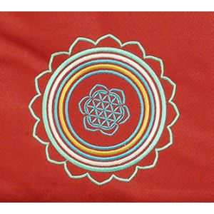 Rahmentrommel-Rucksack Deluxe rot - türkises Mandala, 49 cm kaufen München, buy 18,5