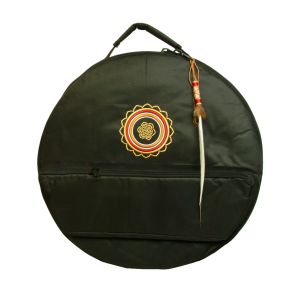 Rahmentrommel-Tasche Deluxe schwarz, goldenes Mandala - 44 cm kaufen München, buy drum case for 16,5