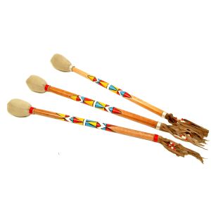 Rahmentrommel-Schlegel, Indian-blau mit rotem Faden kaufen München, Rahmentrommel-Klöppel kaufen Erding, Rahmentrommelschlägel kaufen Bayern, buy drum stick for  shamanic frame drum - Indian style, Trommelschlegel Indian-blau für schamanische Trommel,