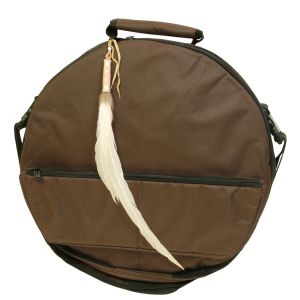 Frontansicht: Rahmentrommel-Tasche Deluxe in Braun 59 cm ohne Logo kaufen München, buy brown drum case for 23