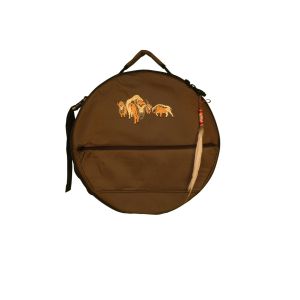 Rahmentrommel-Tasche Deluxe braun - Bison, 44 cm kaufen München, Schamanentrommel-Tasche kaufen BRD, buy drum case for 16,5