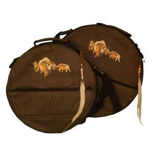 Rahmentrommel-Tasche Deluxe braun - Bison, 44 cm kaufen München, Schamanentrommel-Tasche kaufen BRD, buy drum case for 16,5