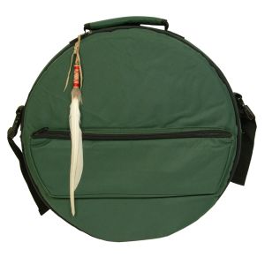 Frontansicht: Rahmentrommel-Tasche Deluxe NL dunkelgrün - 59 cm kaufen München, Schamanentrommel-Tasche kaufen BRD, Rahmentrommeltasche kaufen Bayern, drum case, dark green for 23