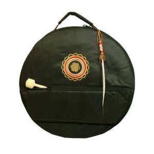 Rahmentrommel-Tasche Deluxe schwarz, goldenes Mandala - 44 cm kaufen München, buy drum case for 16,5