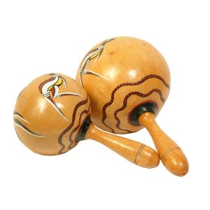 Große Kokos-Rassel mit Känguru, Spirale und roter Banderole kaufen München, Kokosrassel für schamanische Arbeit kaufen Bayern, Kalebasse-Shaker kaufen Erding, Maraca, Rumba-Rassel kaufen BRD, Rattle, große Kalebasse mit Känguru, Spirale und roter Banderol